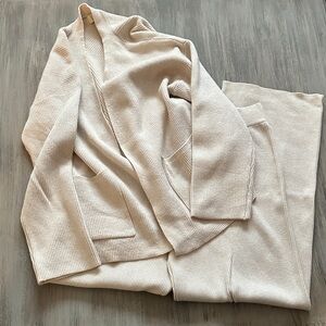 Pinch Cream Cardigan S/M & Ribbed Lounge Pants M